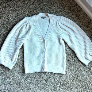 NWT cream fuzzy cardigan